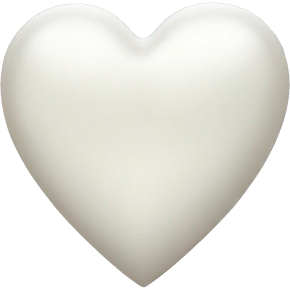White pearlescent heart emoji