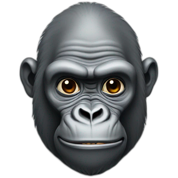 Bald headed gorilla emoji