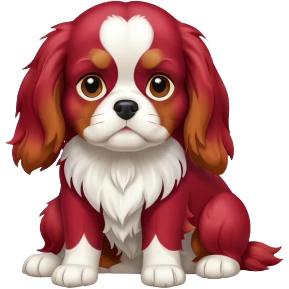 ruby colored king charles cavalier emoji