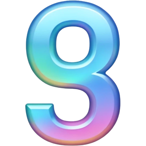 number 5 with a holographic border emoji