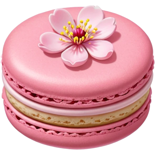 Cherry blossom macaron  emoji