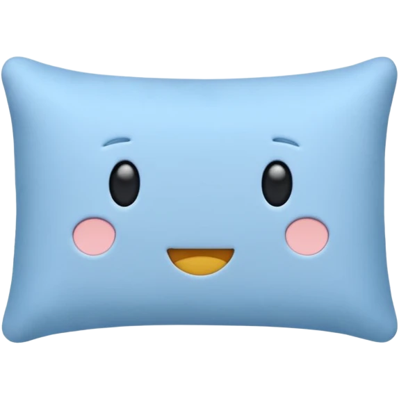 blue pillow with no face emoji