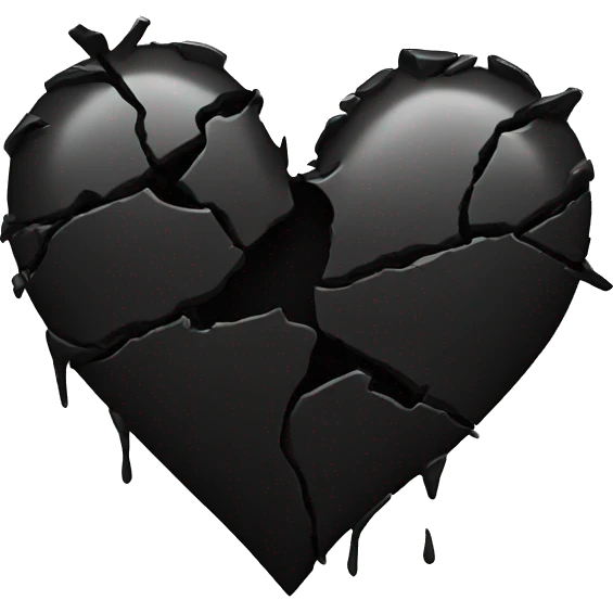 Emoji Broken black heart emoji