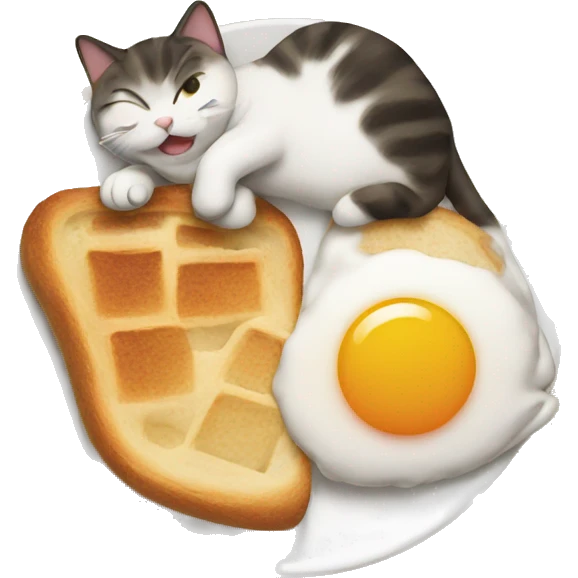 Breakfast, cat emoji