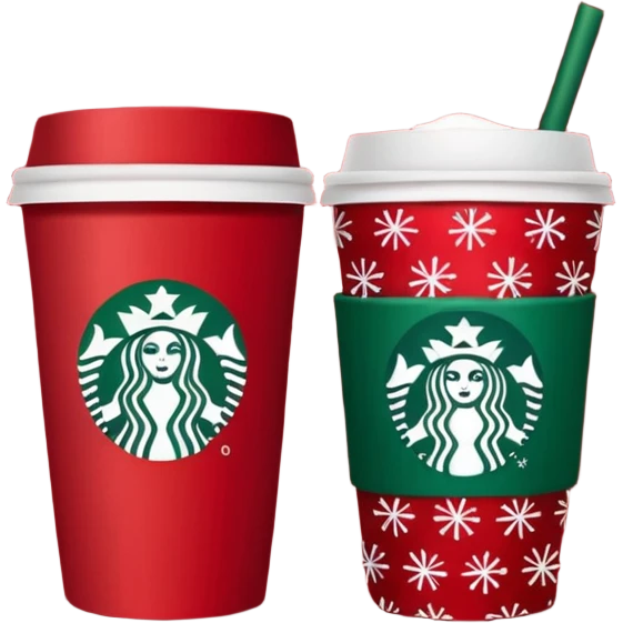  Christmas Starbucks coffee emoji