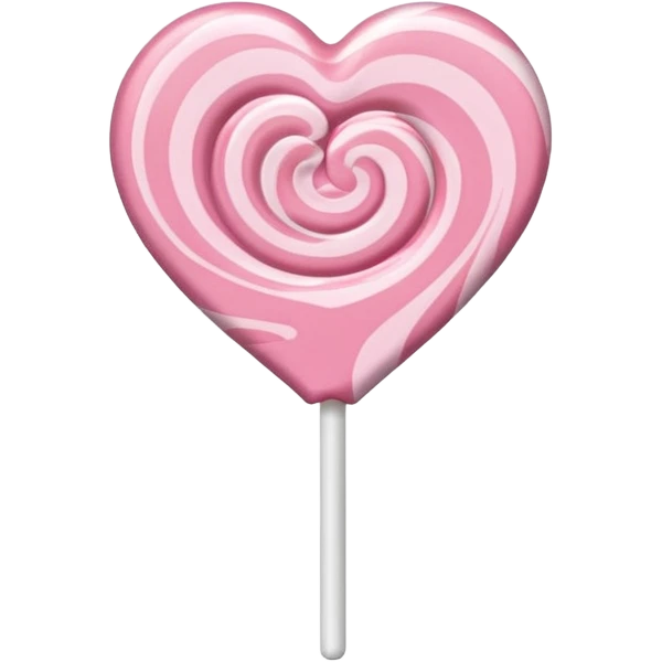 Pastel Pink heart shaped lollipop emoji