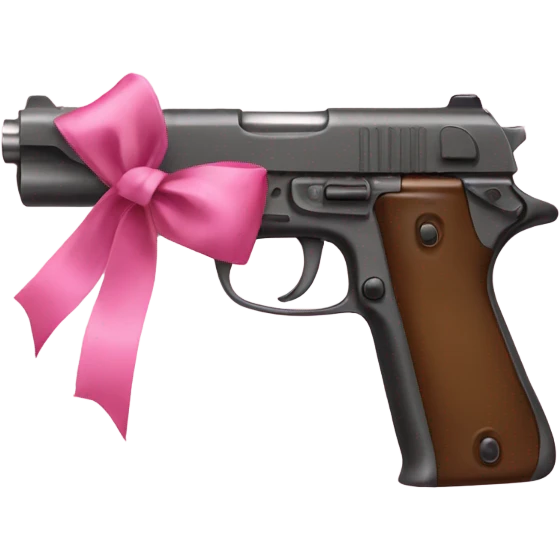gun with pink bow emoji