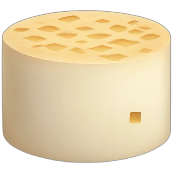 round tofu with a grid pattern on top emoji