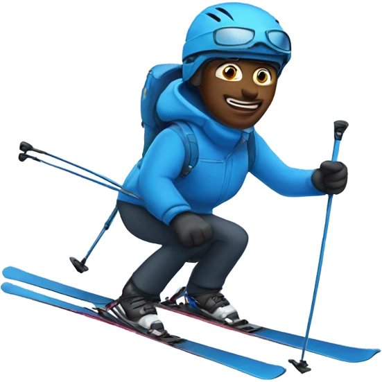 Skiing blue leader emoji