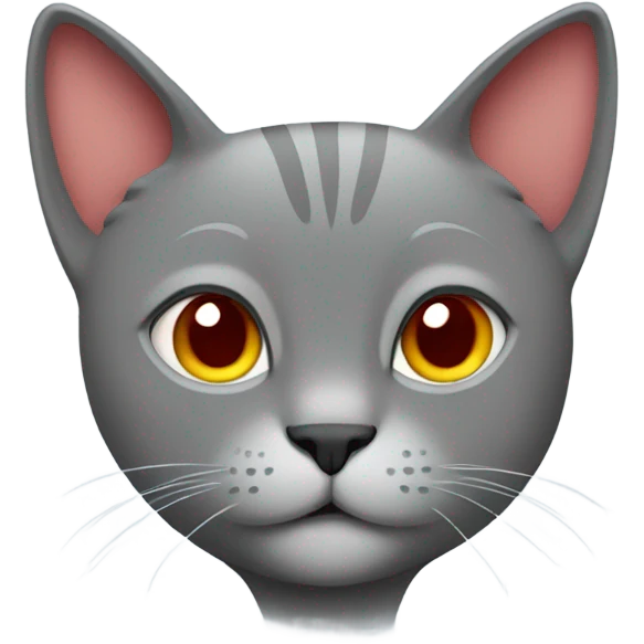 A grey cat wearing a red t shirt  emoji