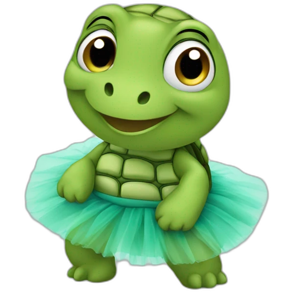 Tortue avec un tutu emoji