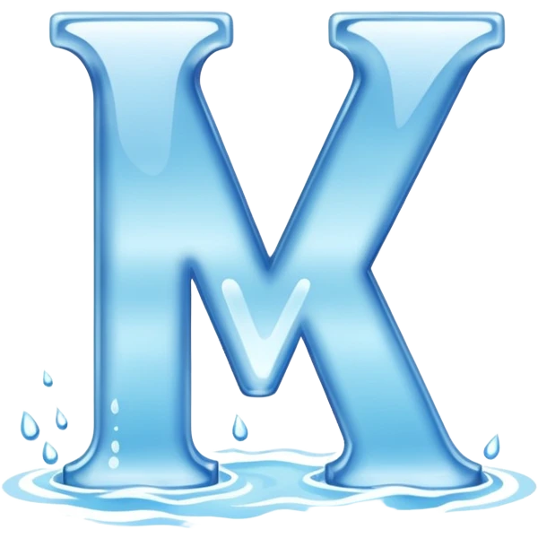 the letter V made out of water emoji