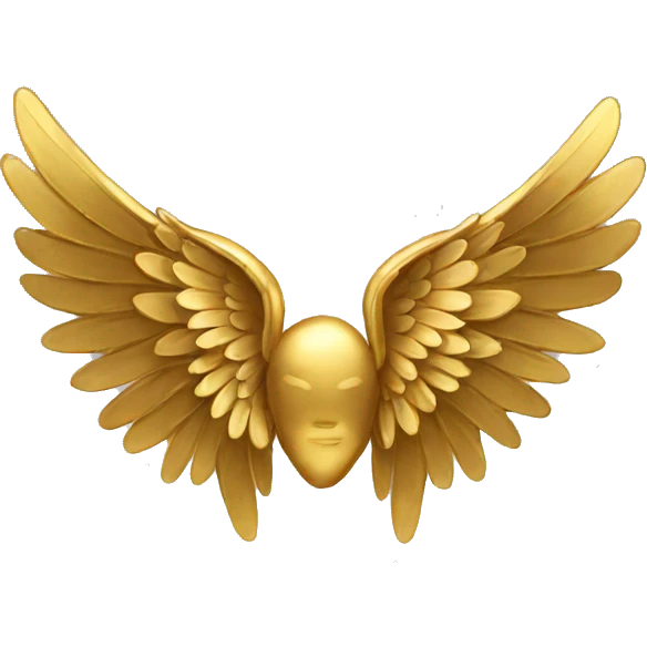 Golden wings emoji