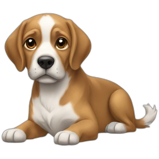 un chien qui dit bonjours emoji