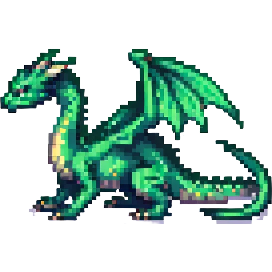 Skinny Green emerald Dragon  emoji