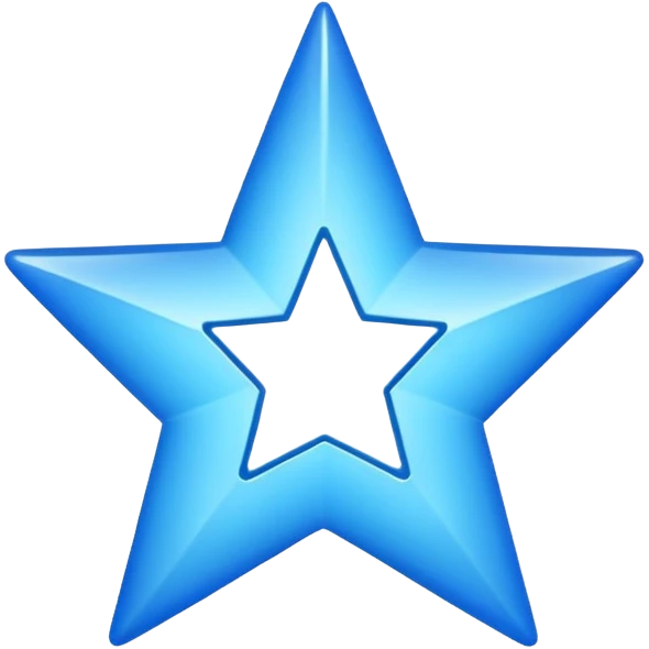 Centang biru segi bintang sudut 12 emoji