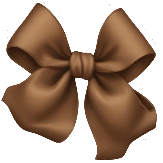 Brown bow emoji