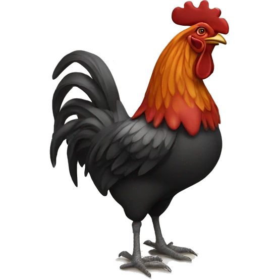 Santa Claus rooster emoji