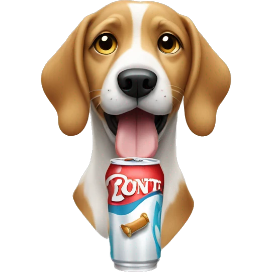 dogs drinking soda emoji