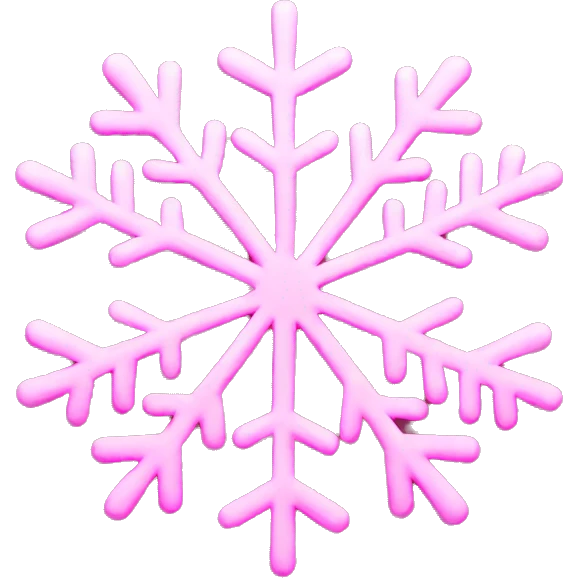 pink snowflakes emoji