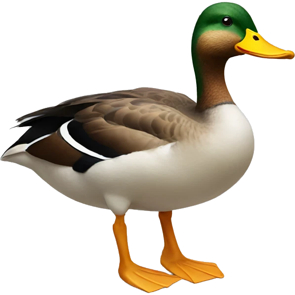 Duck with big feet emoji