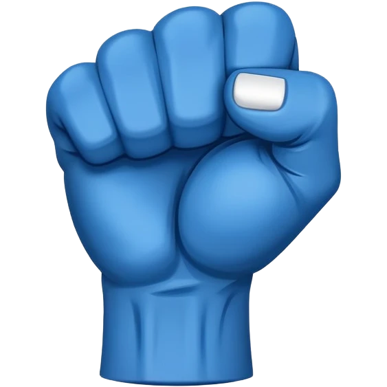 Blue fist up emoji