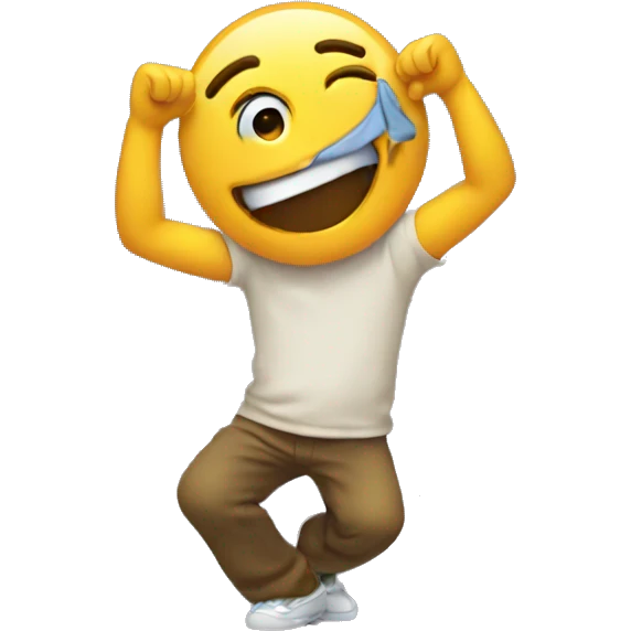 Emoji doing a dab emoji