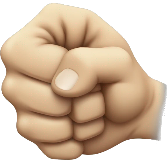 Two fists bumping together palm up emoji