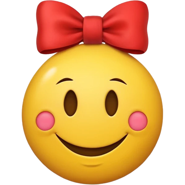 Smiley face with a bow  emoji