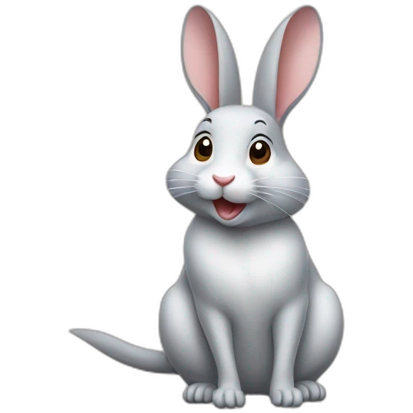 Souris sur lapin emoji