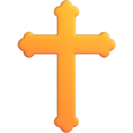 cross icon with slight shadow, subtle 3D effect, designed for clarity at small sizes emoji