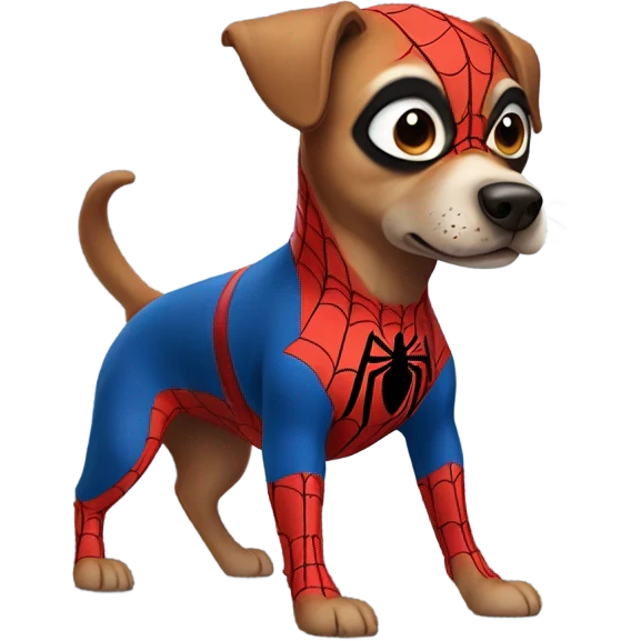 DOG in full SPIDER MAN emoji