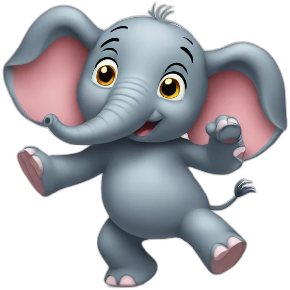 a dancing elephant emoji