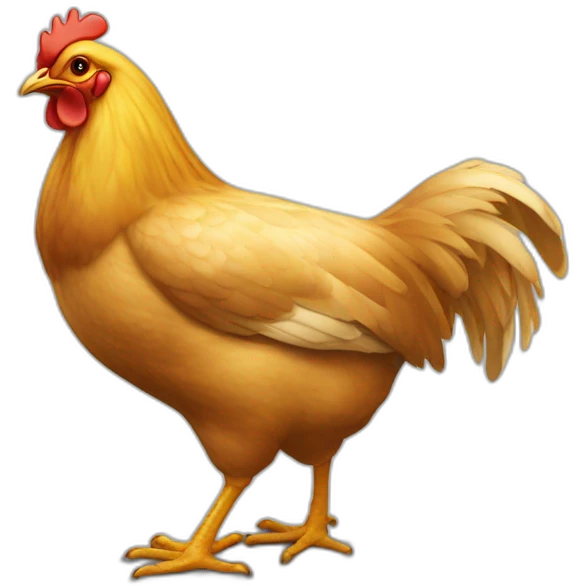 Poule accompagné de poussin emoji