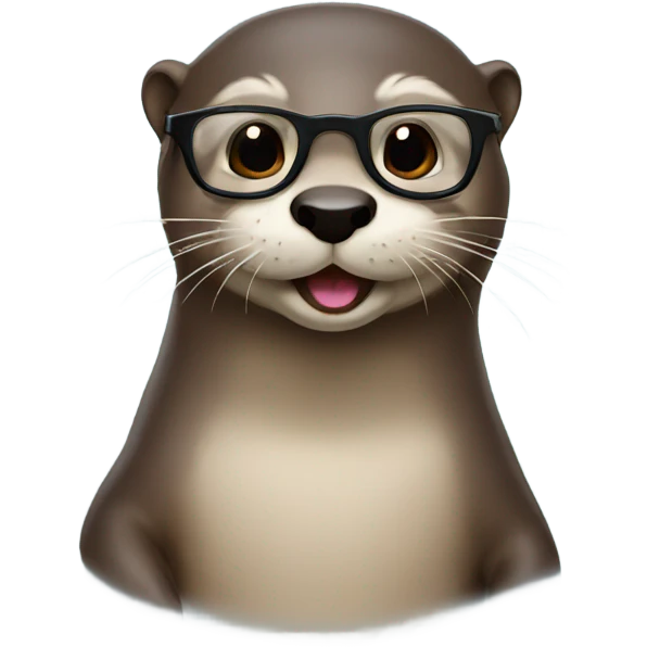 Otter with glasses  emoji