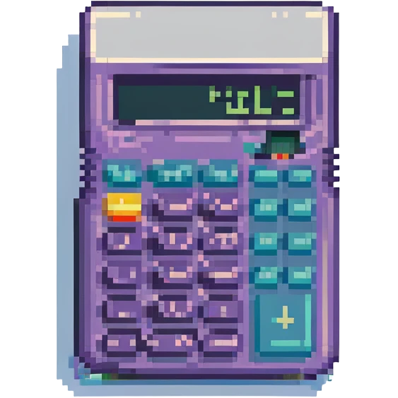 pixel art of a calculator emoji
