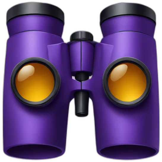 purple binoculars emoji