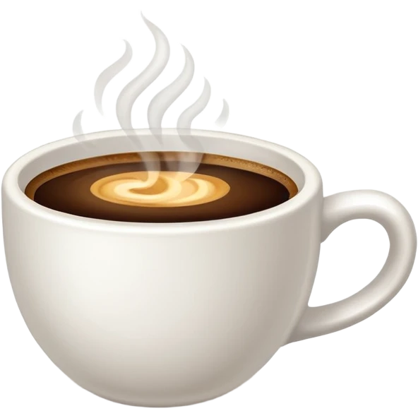 plain Coffee without Saucer, white Cup, no saucer. emoji