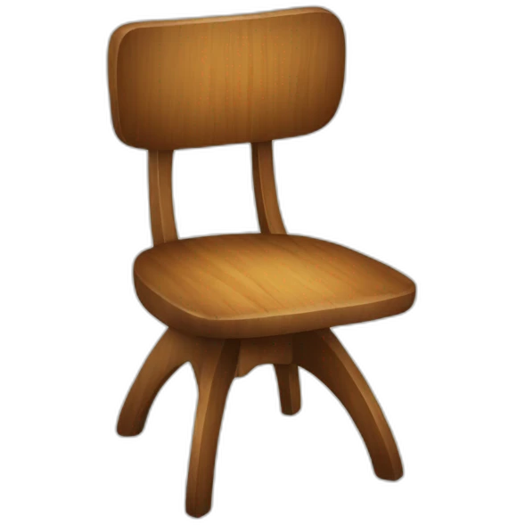 wooden fanny chair emoji
