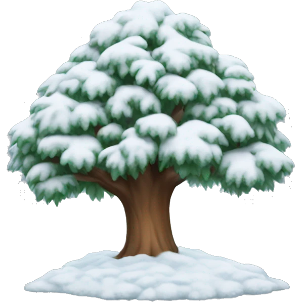 snowy tree emoji