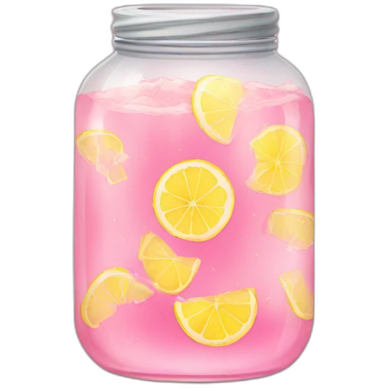 A jar of pink lemonade emoji