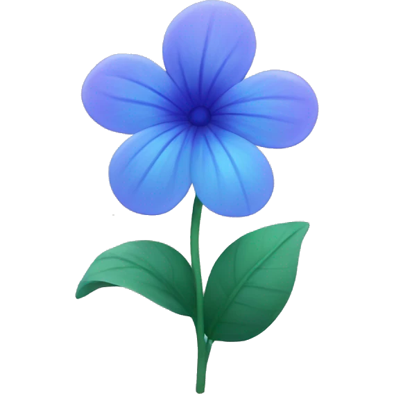 violet and blue flower emoji