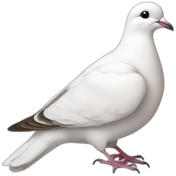 laughing white dove emoji