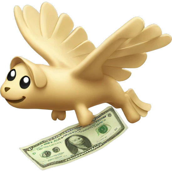 Money flying emoji
