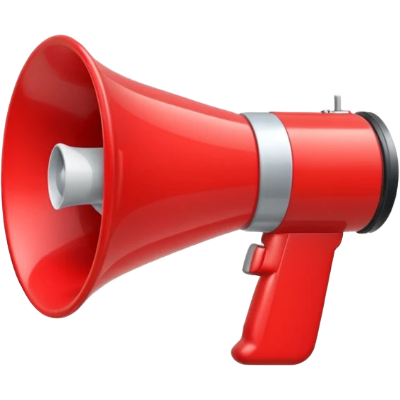 megaphone with a play button emoji