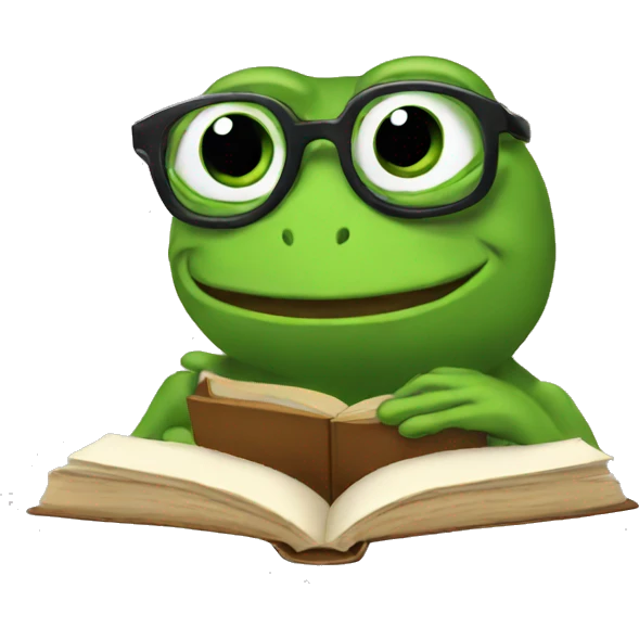 pepe reading books emoji