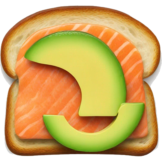 Avacado salmon toast emoji