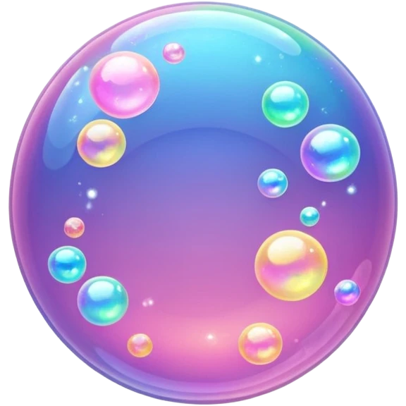 pink sparkling bubble emoji