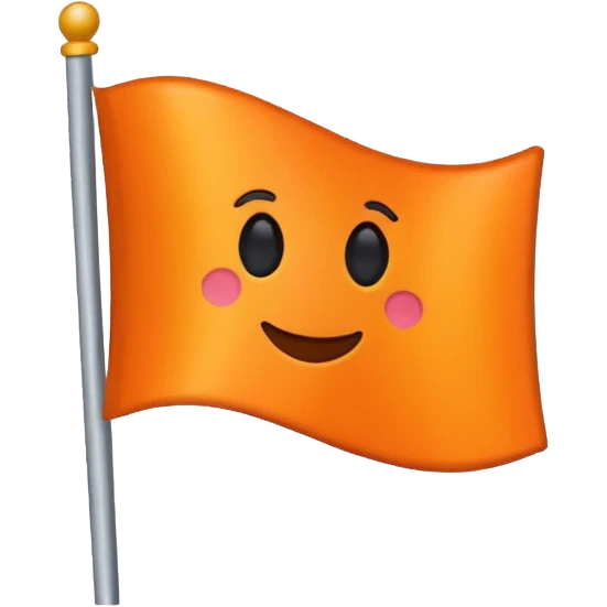 I want a flag emoji 🚩🚩 like this but flag should be orange emoji