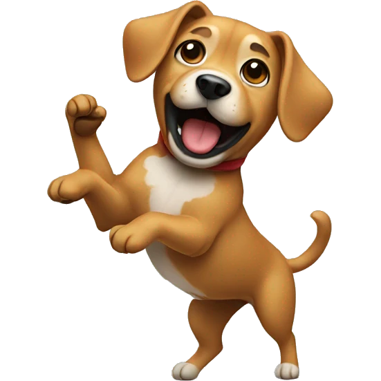a dog dancing emoji